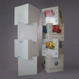 PLV cubes en carton personnalisés